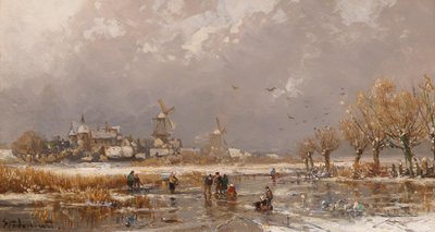 Winter Pleasures on the Ice by Adolf Stademann
